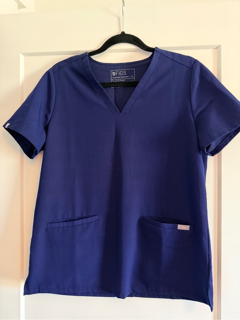 Figs Casma Navy Scrub Top